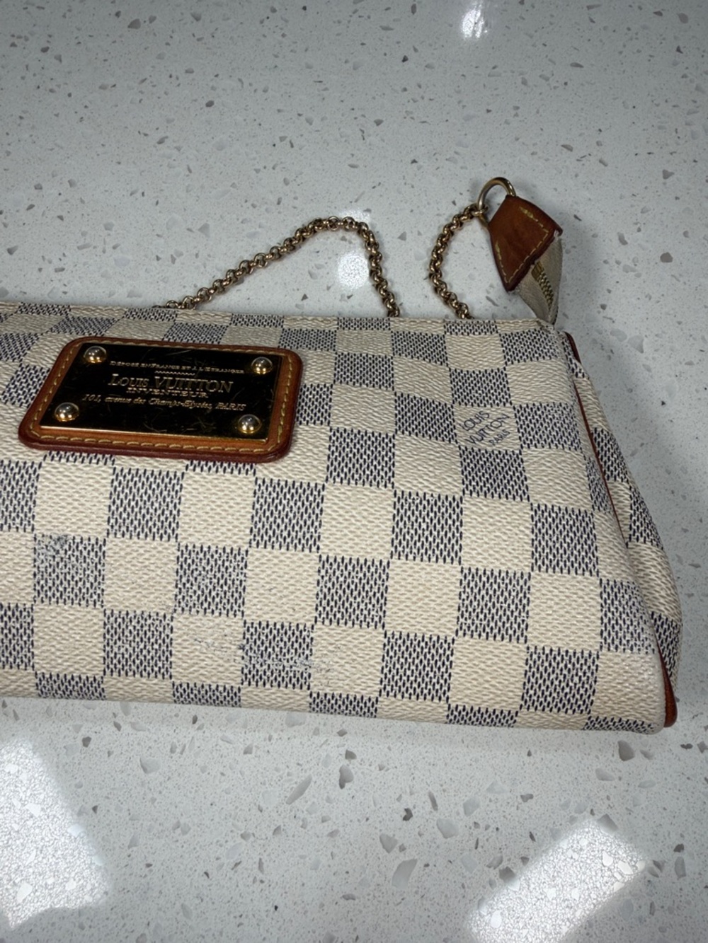 Louis Vuitton Damier Azur Eva Clutch Handbag - Picture 4 of 8